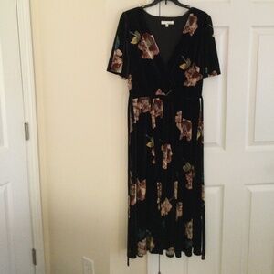 Printed Velvet Dress